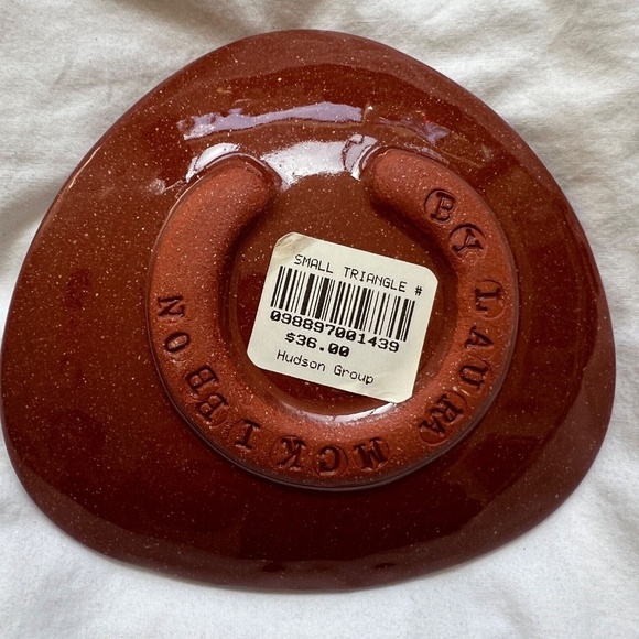 Laura McKibbon Bird Dish Canada Art Pottery Hand Built Earthenware Triangle New - Picture 3 of 4